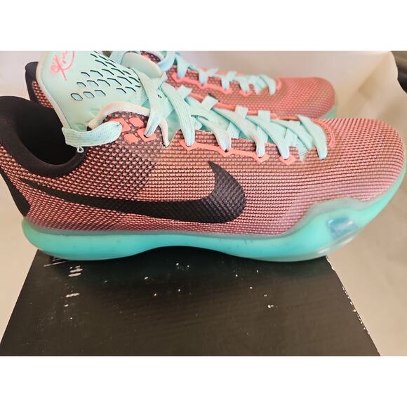 Nike Kobe Bryant X 10 Easter Basketball Shoes Mens 05317-808 Lava Sunset Glow - Picture 4 of 13